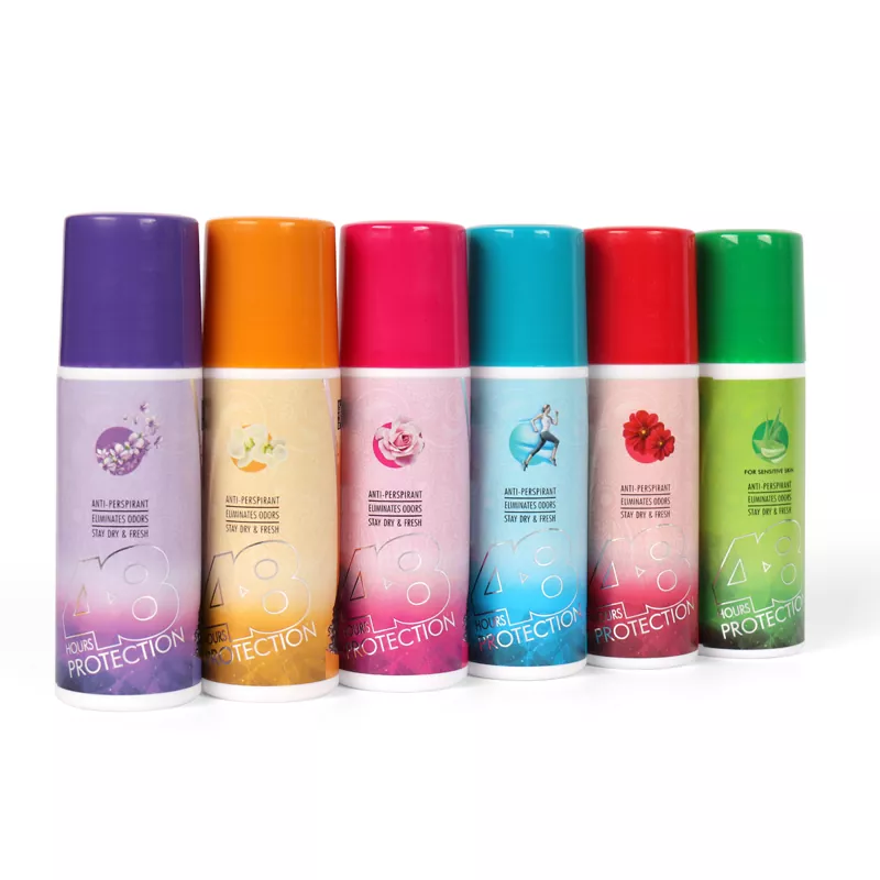 Reduce Sweat Odor Roll-on Deodorant - applicator and label detail